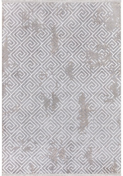 Safir 4018 Gri Uzun Ömürlü Yumuşak Polyester Halı Gri