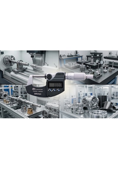 Mitutoyo 293-240-30 Dijital Dış Çap Mikrometresi 0-25 Mm Ip65 Yüksek Hassasiyetli Ölçüm Aleti