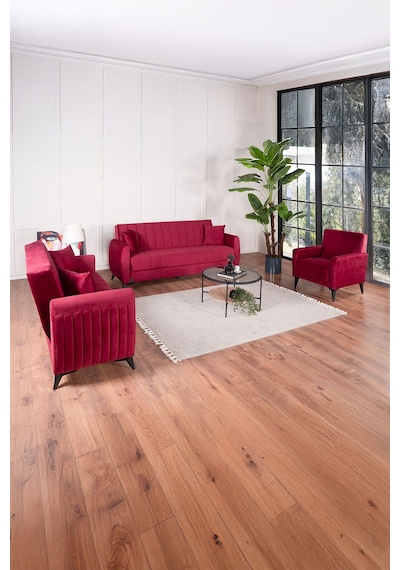 Kilim Mobilya Linda Koltuk Takımı 3 3 B Bordo
