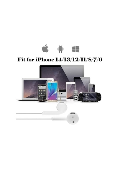 İphone İle Uyumlu 14/13/12/11/8/7/x/pro/pro Max İçin Kulaklık, Kablolu, Kulak İçi Kulaklık, Hi-fi Stereo Uyumlu Kulaklık, Kablolu Kulaklık