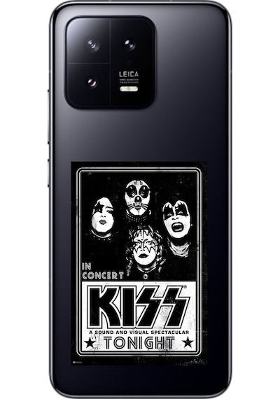 Xiaomi Mi 13 Uyumlu Şeffaf Kılıf Kiss Tasarımlı