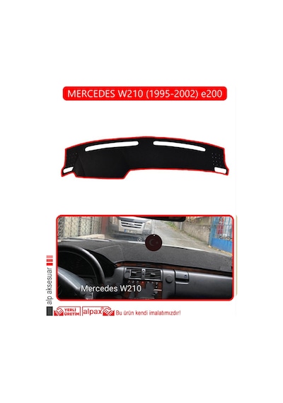Mercedes W210 1995-2002 E200torpido Koruma Halısı Kırmızı Kenar