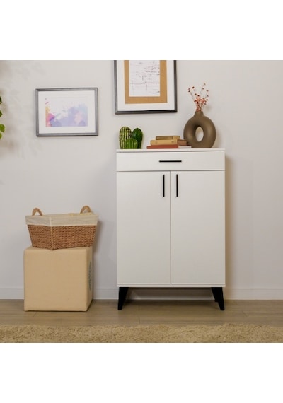 Retro Çok Amaçlı Dolap-beyaz 69x103x34 Cm Beyaz
