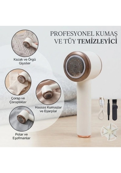 Cazibiz Şarjlı Tiftik Temizleme Makinesi İnce Tasarım-445425 Çok Renkli