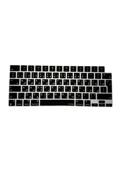 Siyah Macbook Uyumlu Air 13,6 İnç Farsça Klavye Koruyucu Persian Harf Baskılı A2681 M2 Air 15,3 Pro 14 16