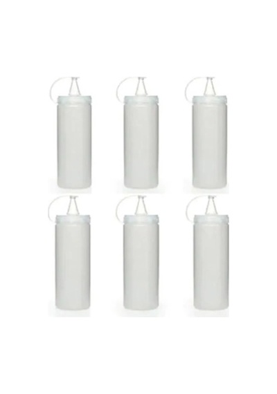 Titiz Şeffaf Plastik Sızdırmaz Kapaklı Fişek Sosluk 700 ML X 6'lı