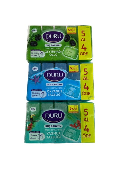 Duş Sabun Okyanus/zeytinyağlı/yağmur Tazeliği 5x150 Gr 750 Gr X 3 Adet Diğer