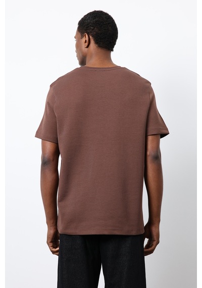 Antioch Regular Fit Basic Erkek T-shirt Kahverengi