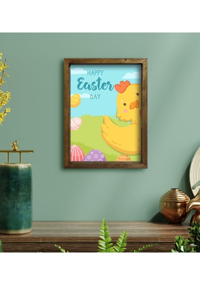 Bk Gift Paskalya Bayramı Doğal Masif Ahşap Çerçeveli Tablo 30X40C (535509075)