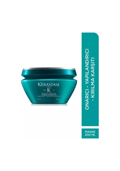 Tr Kerastase Resistance Therapiste Aşırı Yıpranmış Saçlar İçin Onarıcı Maske, 200 Ml Çiçekli Turkuaz