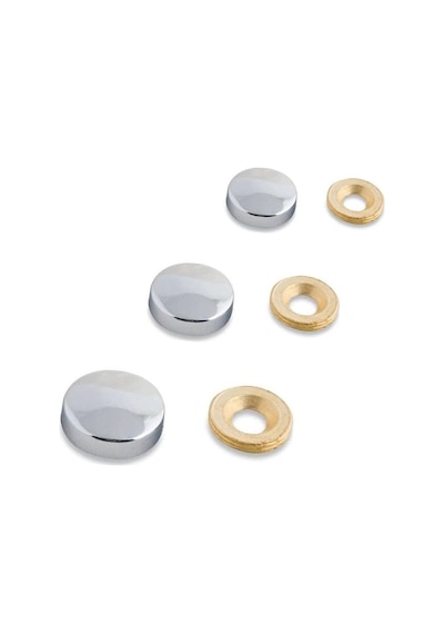 Metal Vida Tapa Krom Vida Kapama 15 MM 5 Adet