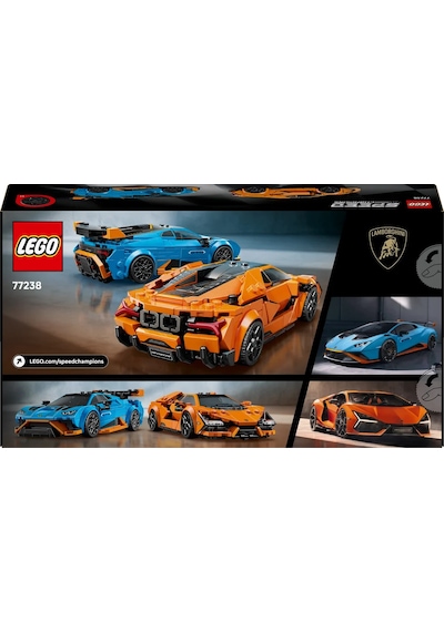 LEGO® Speed Champions Lamborghini Revuelto ve Huracán STO 77238 - 10 Yaş ve Üzeri Çocuklar için Yaratıcı Oyuncak Yapım Seti (607P)