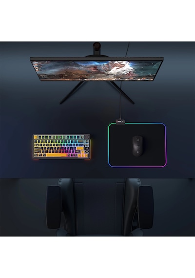 Rampage Mp-21 Pulsar M Rgb 252x328x3mm Rgb Led Gaming Mouse Pad Siyah 1923