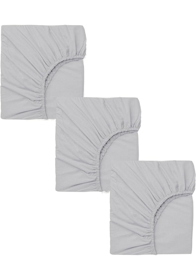 3 Adet 50x90 Cm Anne Yanı Lastikli Penye Kumaş Bebek Çarşafı-gri