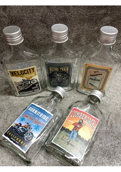 Coldbrew Şişesi 5 Adet Retro Etiketli