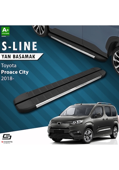 S-Dizayn Toyota Proace City Kısa Şase S-Line Krom Yan Basamak 203