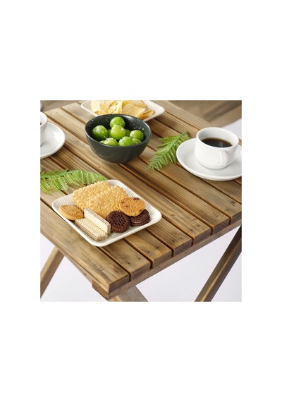50x50cm Katlanır Masa Bistro Masa - Bahçe&balkon&teras&cafe Masası Ceviz