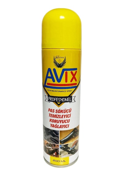 Avix 200 ml Profesyonel Sprey Silah Bakım Yağı 4'ü bir arada Çok Renkli