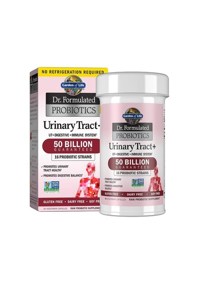 Dr. Formulated Probiotics Urinary Tract+ - 50 Billion Cfu - Supports Digestive, Immune & Urinary Tract+ 60 Veg Capsules