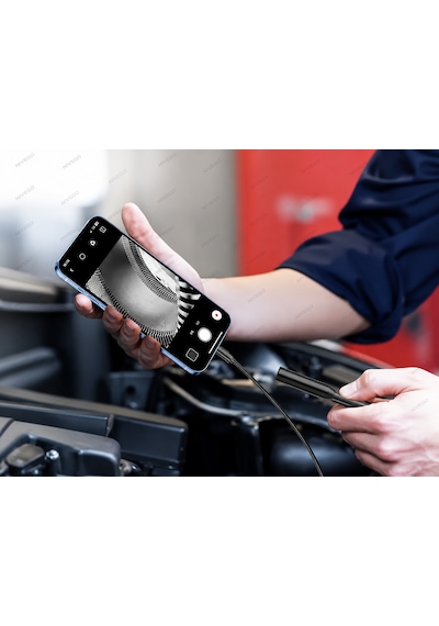 Endoskop Yılan Kamera İphone Uyumlu Led'li 5 Metre 7 Mm Sert Kablo 2mp Full Hd