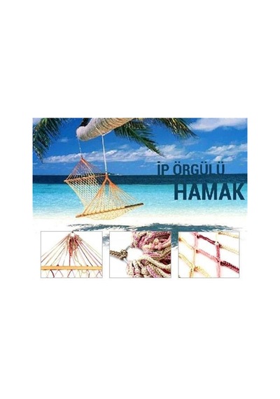 Yeni Ürün İp Örgülü Ekonomik Ahşap Hamak Tek Kişilik Beyaz - 828846479 Beyaz