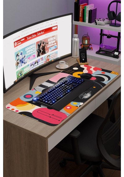 Maksimalizm Kaymaz Dikişli Kauçuk Oyuncu Mousepad V2 - 90x40 Xxl Gaming Mouse Pad Fare Altlığı