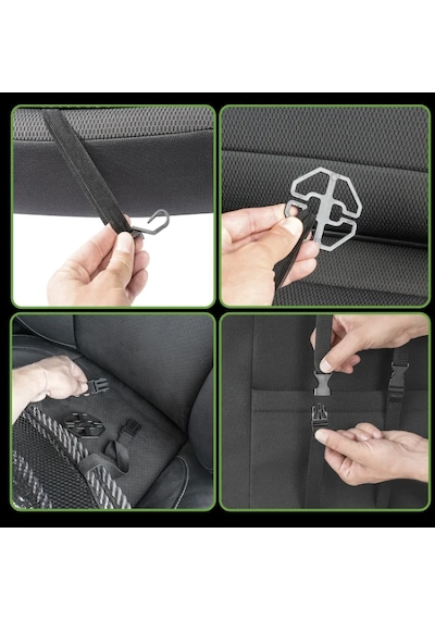 Oto Hasır Bambu Minder Ön Bej İkili Takım Bel Destekli Terletmez Wf-1053-bej 2 Adet