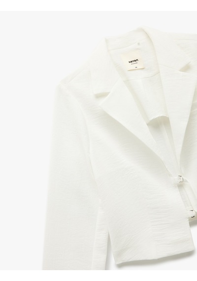 Koton Keten Görünümlü Dokulu Kruvaze Önden Bağlama Detaylı Blazer Ceket Kırık Beyaz 5sak50175uw Ekru Koton Keten Görünümlü Dokulu Kruvaze Önden Bağlama Detaylı Blazer Ceket Kırık Beyaz 5sak50175uw Ekru