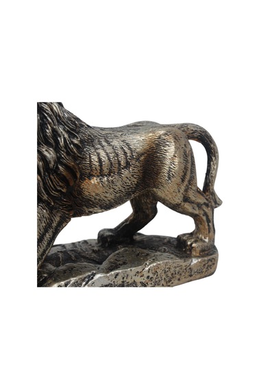 Lüks Polyester Aslan Heykeli 14 Cm Dekoratif Biblo Ev Ofis Vitrin Yeni Yıl Hediyesi