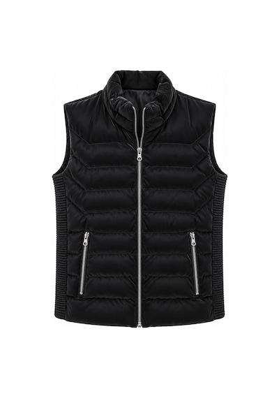 Classics Men Fermuarlı Erkek Slim Fit Triko Nova Yelek 7830 Siyah