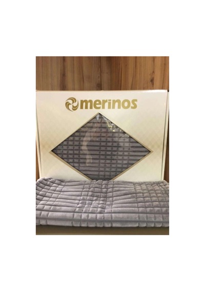 Merinos Gri Çift Kişilik Modernline 3 Parça Yatak Örtüsü Merinos