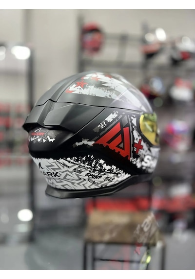 Shark Skwal I3 Hellcat Mat Siyah Beyaz Gri