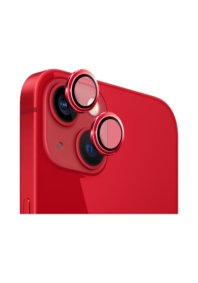 Safeus Safir Temperli Kamera Lens Koruyucu Apple Uyumlu iPhone 13 Ve Mini İle Kırmızı