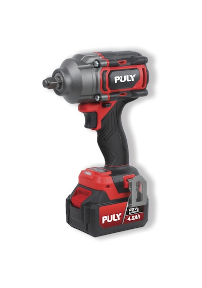 Puly Professional BLMI-360 20V 600NM Kömürsüz Akülü Somun Sıkma 900NM Sökme Torku 2x4.0AH Akü Şarj Cihazı ve Pulybox Çanta
