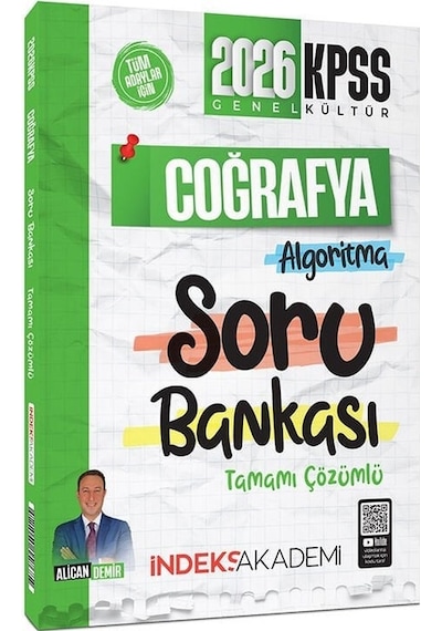 İndeks Akademi 2026 Kpss Coğrafya Algoritma Soru Bankası Çözümlü - Alican Demir İndeks Akademi Yayıncılık