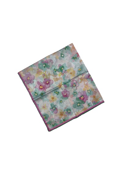 Mim Eşarp Mısırlı Eşarpları Silky Cocoon Trend Polyester Twill Sport Eşarp Açık Gri - Limon Sarı