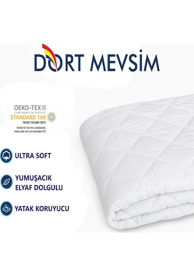 Dört Mevsim Fitted Soft Touch Kapitone Yatak Koruyucu Alez