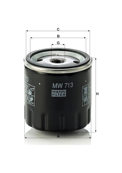 Mw 713 - Yağ Filtresi - Mann Fılter