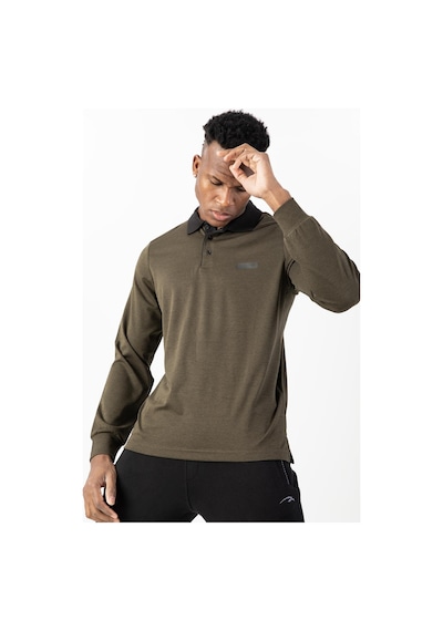 Maraton Sportswear Regular Erkek Polo Yaka Uzun Kol Basic Haki Sweatshirt 22432-haki Haki