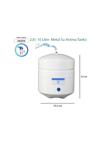 8lt Su Arıtma Tankı Çelik Ekol Tank