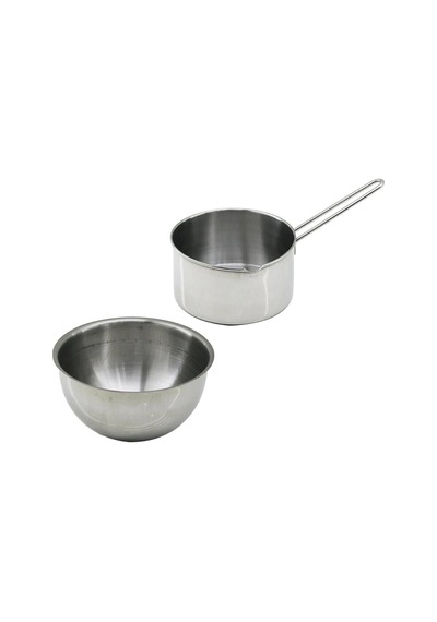 Özel Üretim Mutfak Pratik Şık Yemek 2 Parça Sütlük Ve Sosluk Seti - 14 Cm Ve 17 Cm - Paslanmaz Çelik