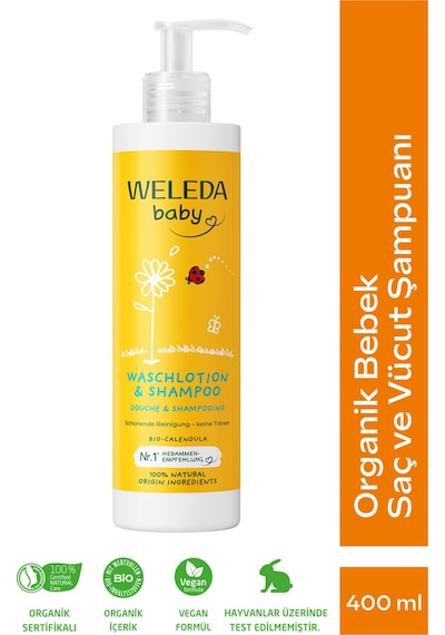Weleda Calendula Özlü Organik Saç ve Vücut Şampuanı 400ml