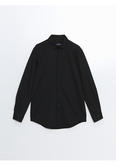 Lcw Vision Siyah Slim Fit Uzun Kollu Erkek Gömlek