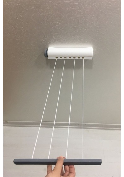 Pratik Portatif Yeni Nesil Çek As Kolay Askılık 4 İpli Askılık 5570 Beyaz