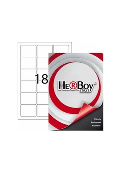 Herboy Etiket-laser 63.5x46.6 Mm Beyaz -hb-1018 Sln