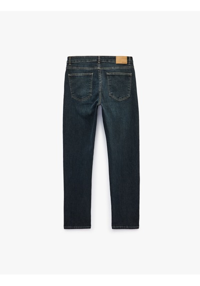 Koton Pamuklu Cepli Normal Bel Slim Fit Jean Pantolon - Brad Jean İndigo Stone 7wam40335nd İndigo - Taş Koton Pamuklu Cepli Normal Bel Slim Fit Jean Pantolon - Brad Jean İndigo Stone 7wam40335nd İndigo - Taş