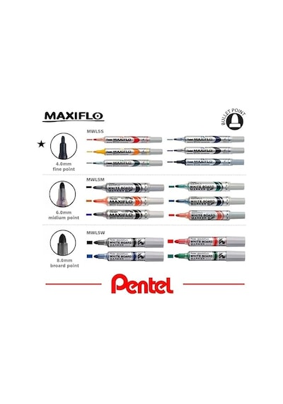 Pentel Maxiflo Tahta Kalemi Set Sünger Ile Yuvarlak Uçlu Ince Diğer