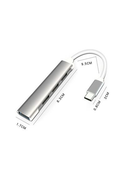 Usb-c 4'lü Çoğaltıcı Usb 3.0 Hub Uyumlu