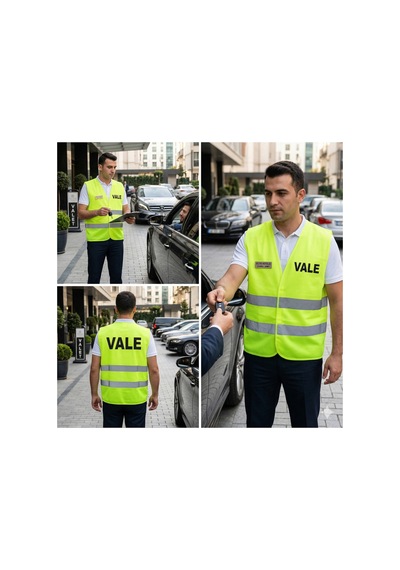 Vale Yazılı Fosforlu İkaz Yeleği
