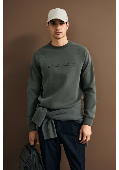 Lufian Cooper Erkek Sweatshirt Yeşil Yeşil 112030198100600